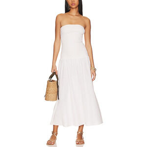 L*Space 'Lila' Cream Viscose Midi Dress Size XL